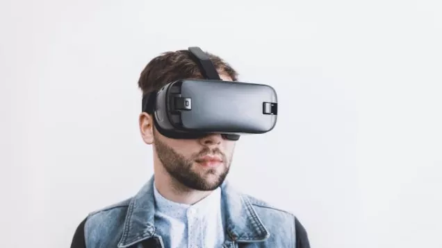 man with VR headset
